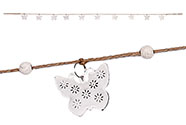 Girlanda, 10 motýlků,  dekorace z kovu