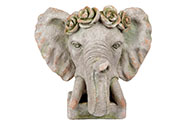 Hlava slona, dekorace z MgO keramiky s otvorem pro květináč