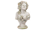 Bysta ženy, dekorace z MgO keramiky s otvorem na květináč