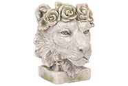 Hlava lva, dekorace z MgO keramiky s otvorem pro květináč