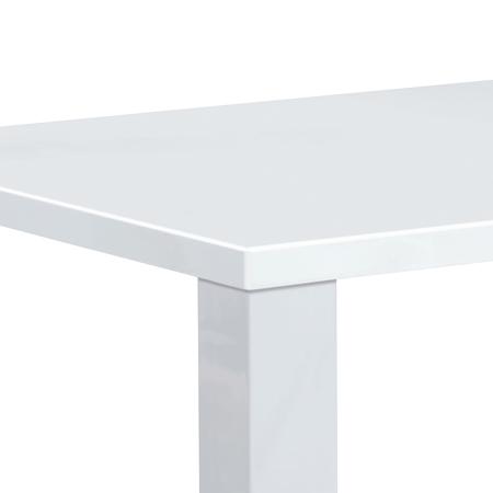 Jídelní stůl 160x90x76 cm, vysoký lesk bílý - AT-3008 WT