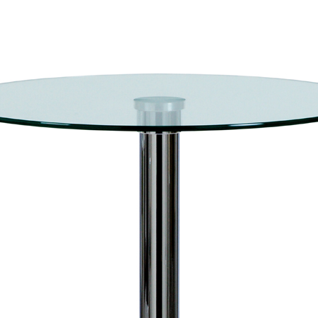 Barový stůl čiré sklo / chrom, pr. 60 cm - AUB-6070 CLR