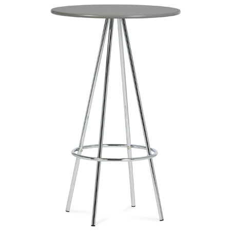 Barový stůl šedá / chrom, pr. 60 cm