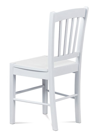 Jídelní židle celodřevěná, bílá - AUC-005 WT
