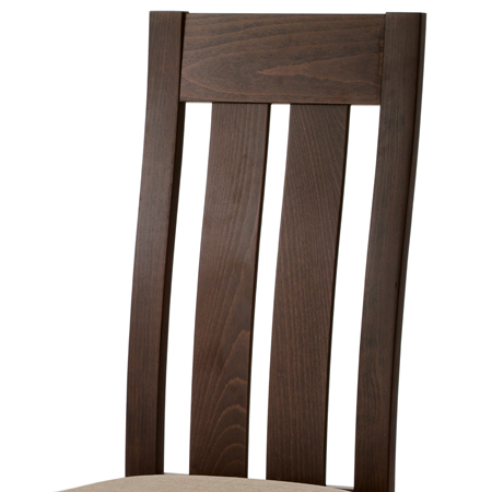 Jídelní židle, masiv buk, barva ořech, látkový béžový potah - BC-2602 WAL