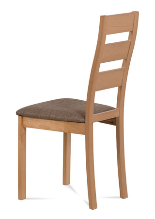 Jídelní židle, masiv buk, barva buk, potah hnědý melír - BC-2603 BUK3