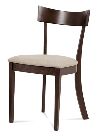 Jídelní židle, barva ořech, potah krémový - BC-3333 WAL