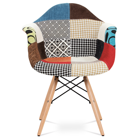 Jídelní židle, patchwork / masiv buk - CT-755 PW2