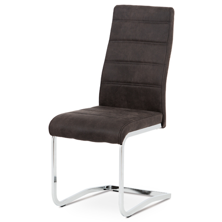 Jídelní židle, látka "COWBOY" šedá, chrom - DCH-451 GREY3