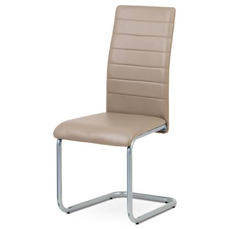 Jídelní židle, koženka cappuccino / šedý lak - DCL-102 CAP