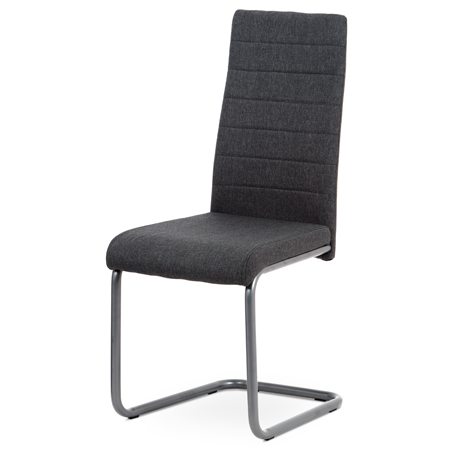 Jídelní židle, šedá látka, kov matný antracit - DCL-400 GREY2