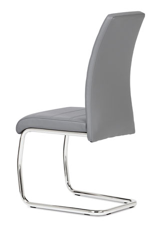 Jídelní židle chrom / koženka šedá - DCL-407 GREY