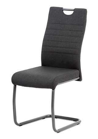 Jídelní židle, šedá látka, kov matná antracit - DCL-417 GREY2