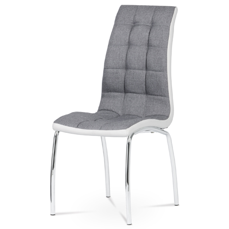 Jídelní židle látka šedá / chrom - DCL-420 GREY2