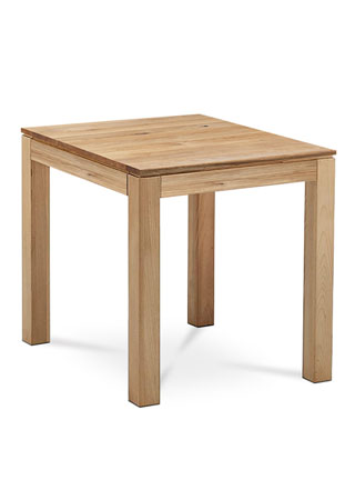 Jídelní stůl 80x80x75 cm, masiv dub, povrchová úprava olejem, nohy 8x8 cm - DS-D080 OAK