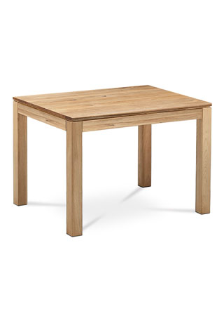 Jídelní stůl 120x80x75 cm, masiv dub, povrchová úprava olejem, nohy 8x8 cm - DS-D120 OAK