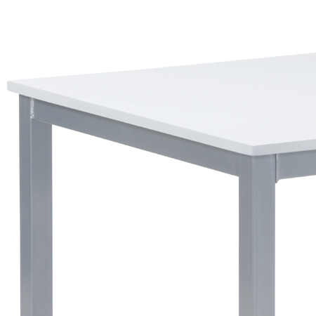 Jídelní stůl 110x70 cm, MDF bílá / šedý lak - GDT-202 WT