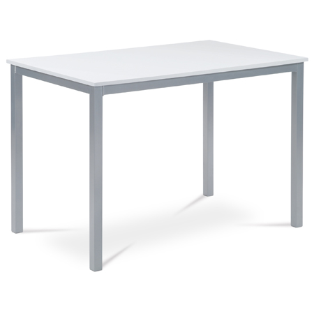 Jídelní stůl 110x70 cm, MDF bílá / šedý lak - GDT-202 WT
