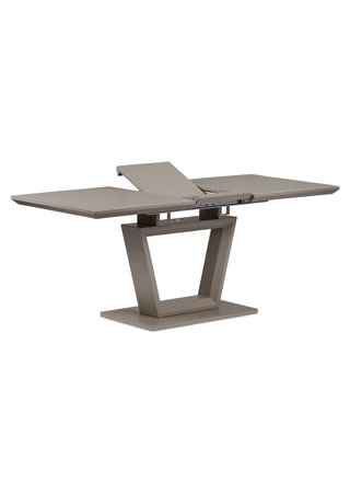 Rozkládací jídelní stůl 140+40x80x76 cm, MDF deska, barva matná lanýžová, lanýžo - HT-466 LAN