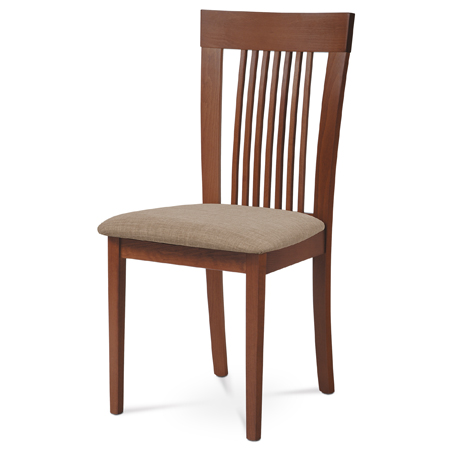 Jedálenská stolička, čerešňa/látka béžová BC-3940 TR3