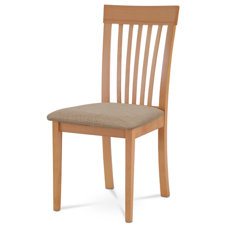 Jedálenská stolička, buk/látka béžová BC-3950 BUK3