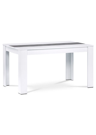 Jedálenský stôl, biela+beton 138x80x74 DT-P140 WT