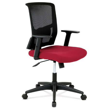 Kancelárska stolička, látka bordová/čierna KA-B1012 BOR