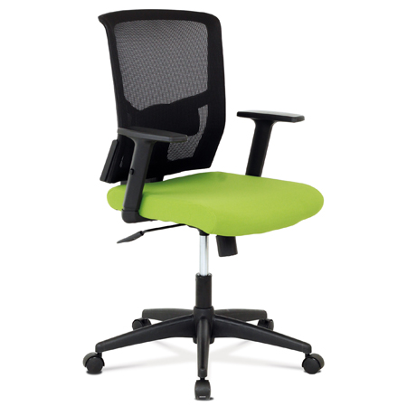 Kancelárska stolička, látka zelená/čierna KA-B1012 GRN