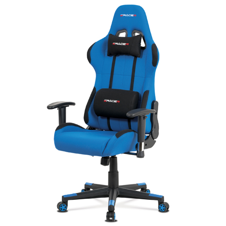 Kancelárska stolička, modrá/čierna látka KA-F05 BLUE