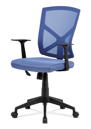 Kancelárska stolička, modrá MESH/plastový kríž/ojdací mechanizmus KA-H102 BLUE