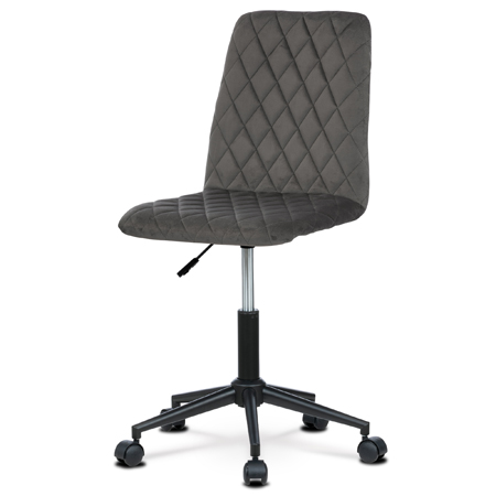 Kancelárská stolička, poťah sivá zamatová látka, výškovo nastaviteľná,  KA-T901 GREY4