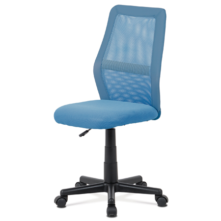 Detská stolička, poťah modrá látka a sieťovina MESH a ekokoža, výškovo nastavitelná - KA-Z101 BLUE